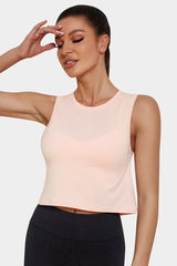 Vutru Ribbed Cropped Sports Tank Top