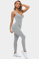 Vutru Gray Ribbed Sports Romper VUTRU