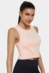 Vutru Ribbed Cropped Sports Tank Top