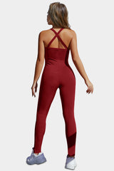 Vutru Red Ribbed Sports Romper VUTRU