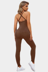 Vutru Brown Seamless Ribbed Romper VUTRU