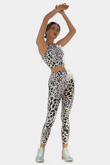 Vutru Racerback Animal Leopard Stretch Bra