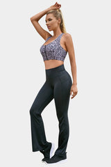 Vutru Racerback Leopard Zip Sports Bra