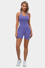 Vutru Rib-knit Halterneck Sports Romper VUTRU