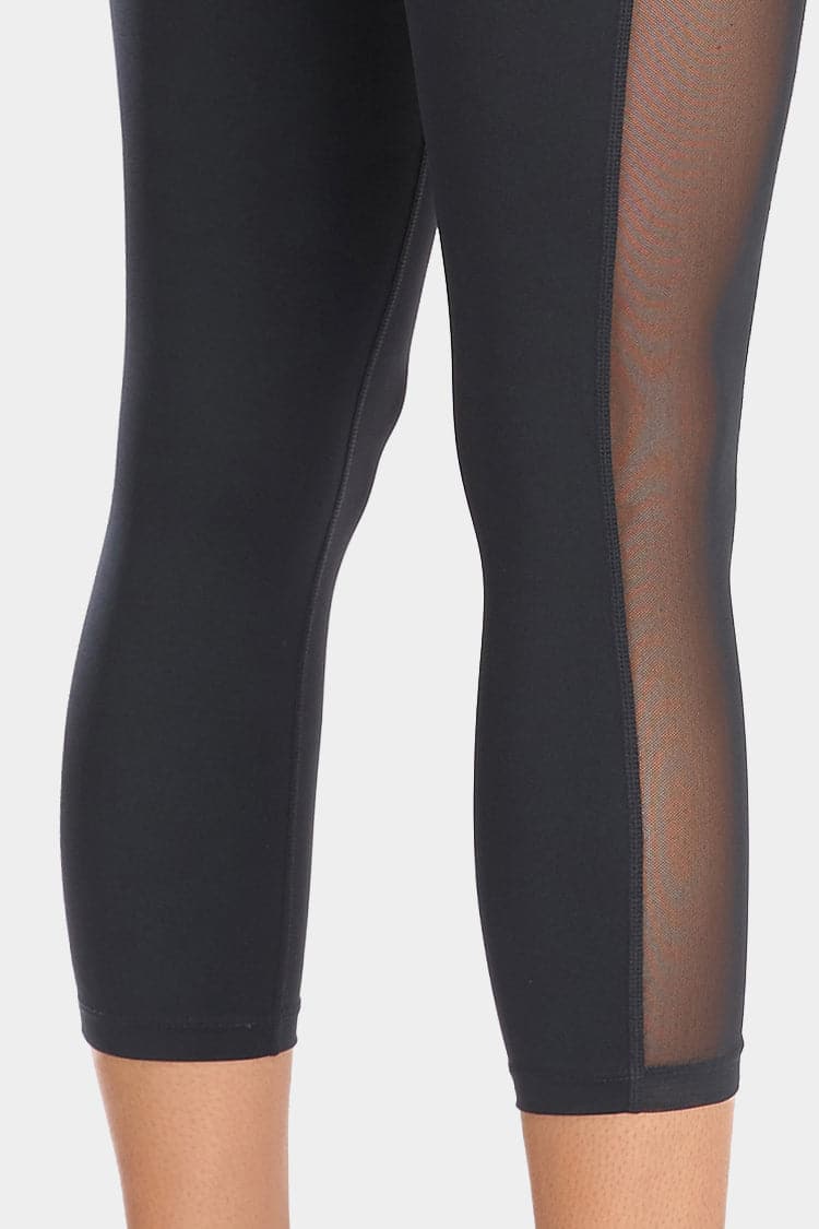 Vutru High-Waist Mesh Panelled Capri Leggings VUTRU