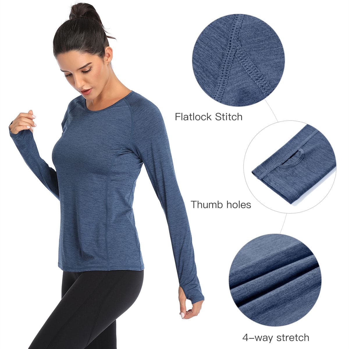 Vutru Thumb Holes Workout Long Sleeves VUTRU