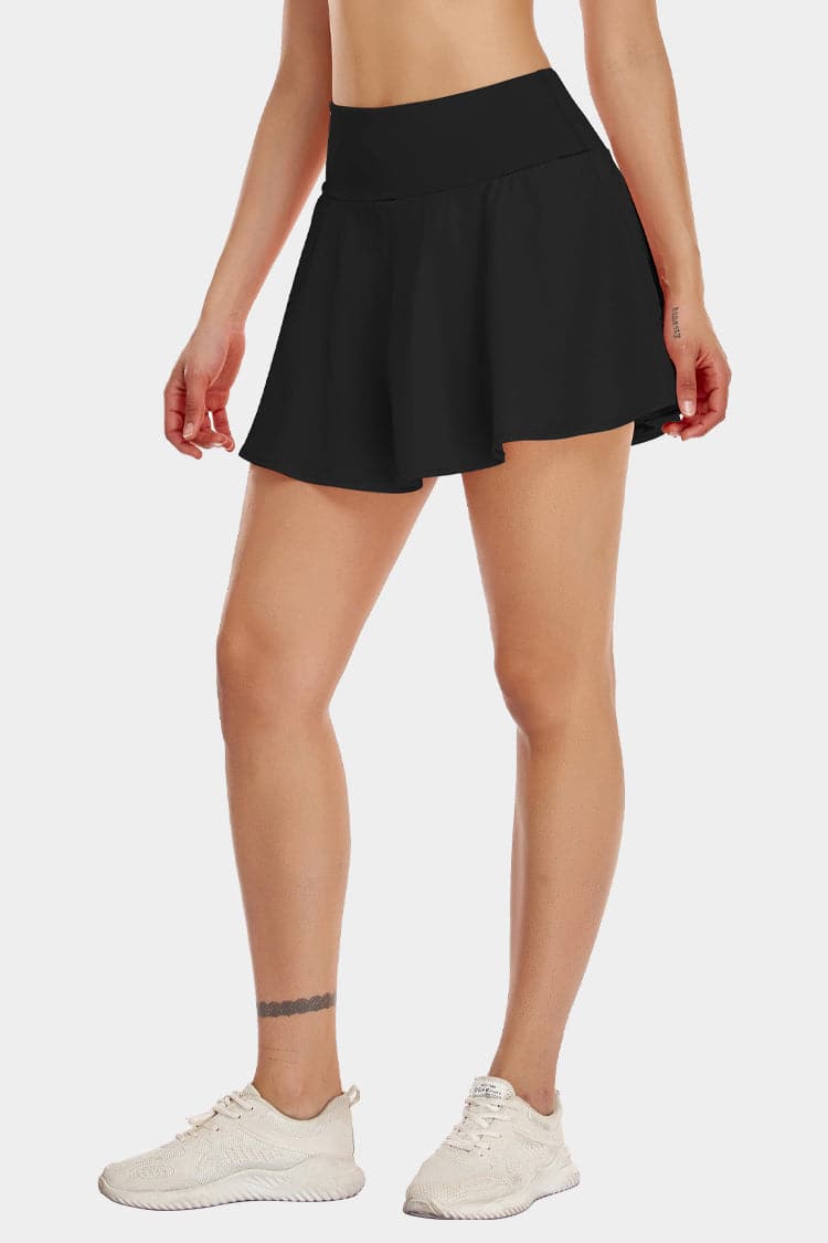 Vutru High-Waist Solid Color Tennis Skort VUTRU