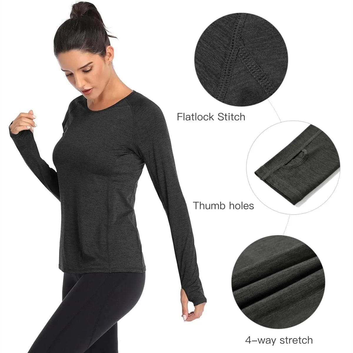 Vutru Thumb Holes Workout Long Sleeves VUTRU