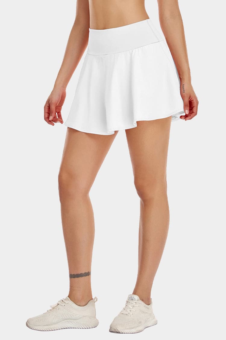 Vutru High-Waist Solid Color Tennis Skort VUTRU